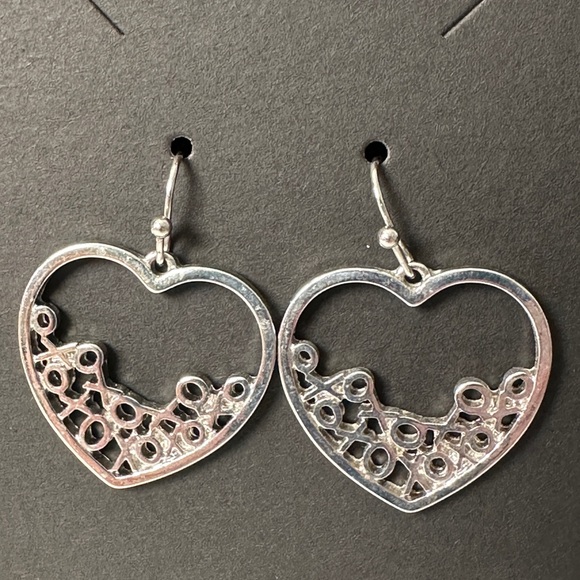 Heart-shaped Silver Necklace with Matching Earrings - Christopher & Banks - Picture 2 of 2